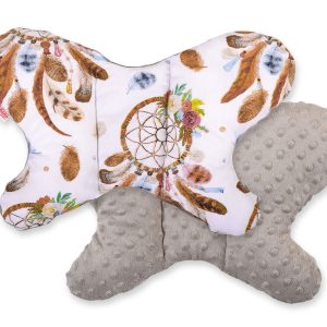 Double-sided anti shock cushion "BUTTERFLY" - dream catchers white