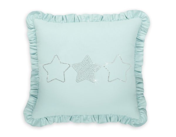 Decorative pillow with application - mint
