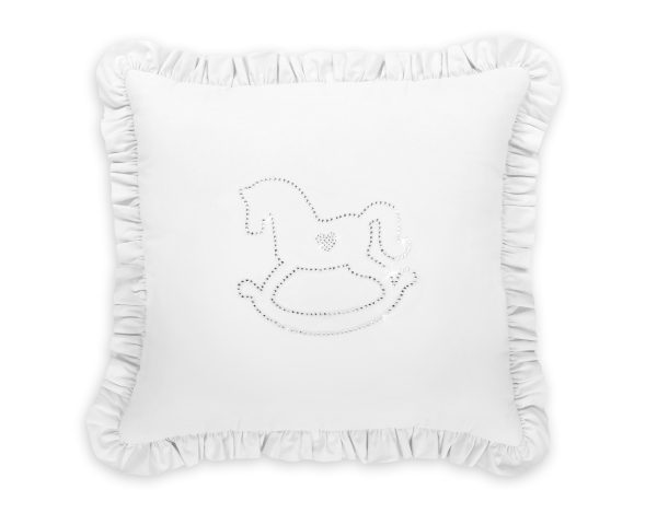 Decorative pillow with application - white - Image 3