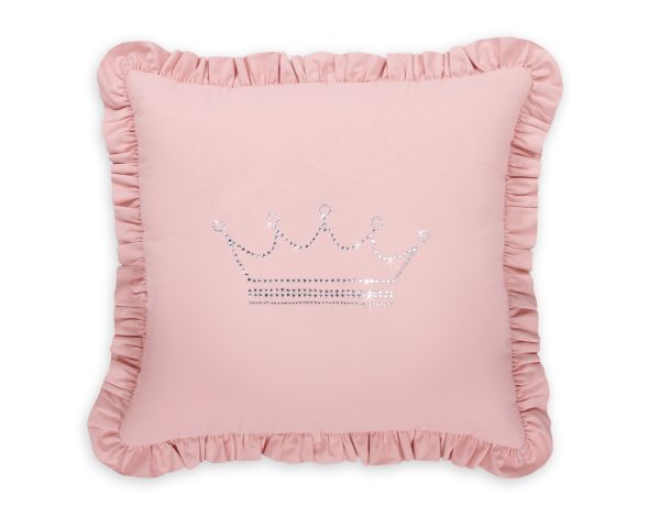 Decorative pillow with application - pastel pink - Image 5