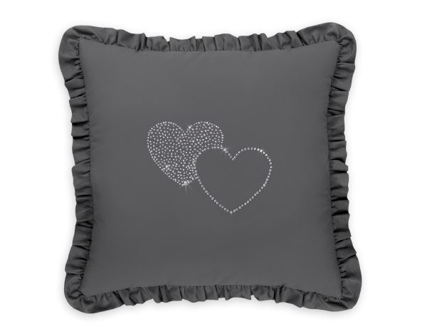 Decorative pillow with application - anthracite - Image 7