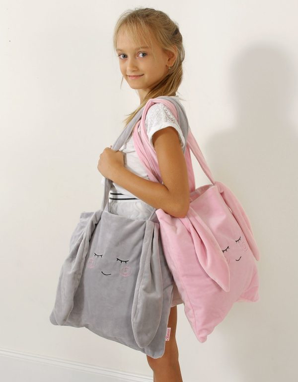 Children's shoulder bag with bunny ears - grey - Image 3
