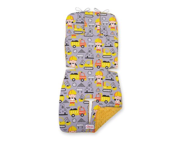 Double-sided cart insert BOBONO - yellow excavators/honey yellow