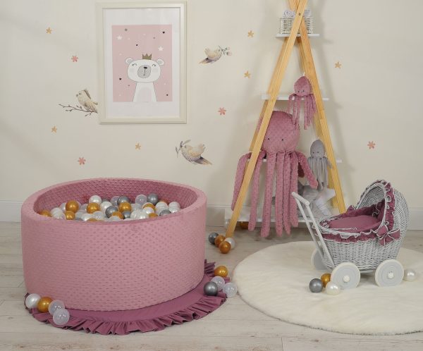 Ball-pit minky H-40 cm with balls 200pcs- pastel violet - Image 11