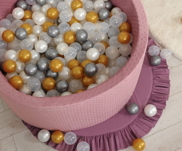 Ball-pit minky H-40 cm with balls 200pcs- pastel violet - Image 12