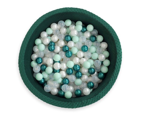 Ball-pit minky H-40 cm with balls 200pcs- bottle green - Image 9