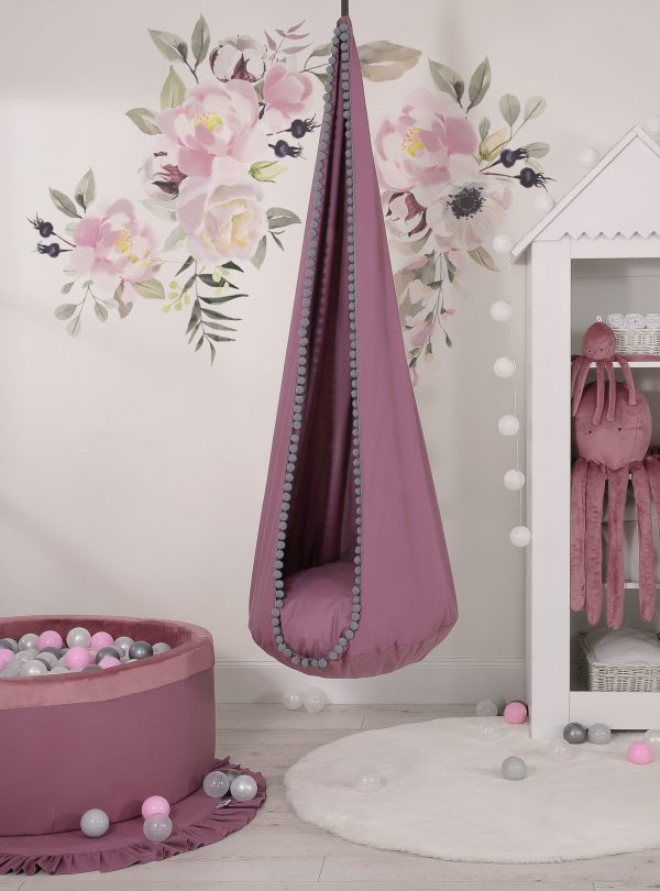 Hanging swing hammock cocoon - pastel violet - Image 5