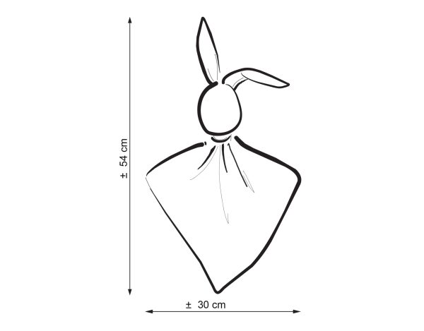 Soft cosy cuddly bunny blanket in cotton - Blue birds - Image 5