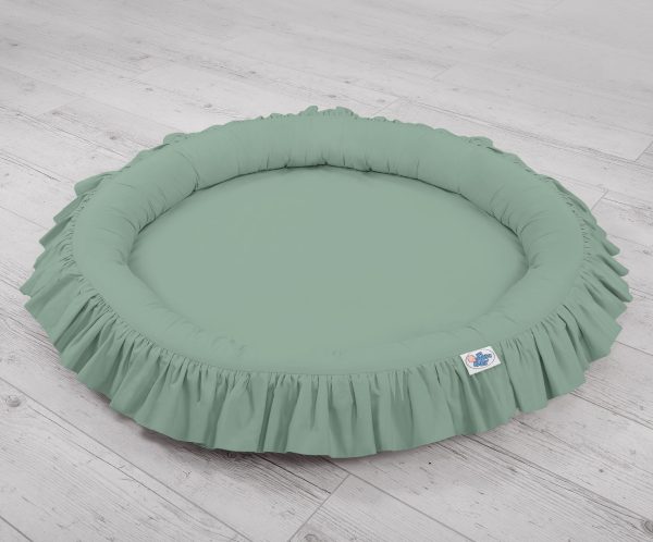 Set: Hanging canopy + Nest with flounce- pastel green - Image 5
