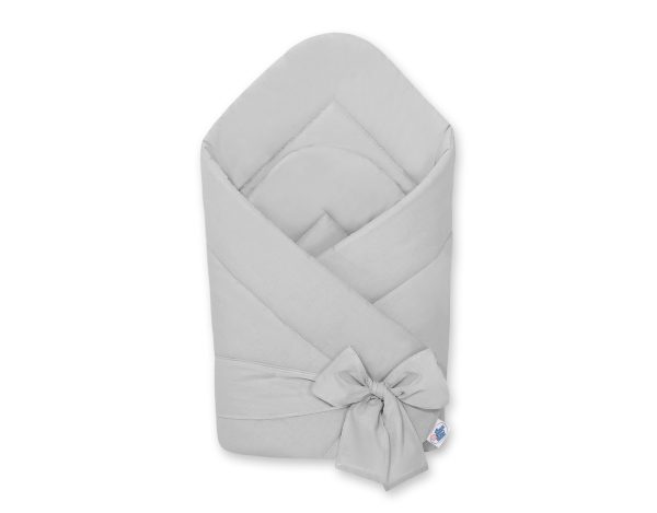 Baby nest with bow - gray